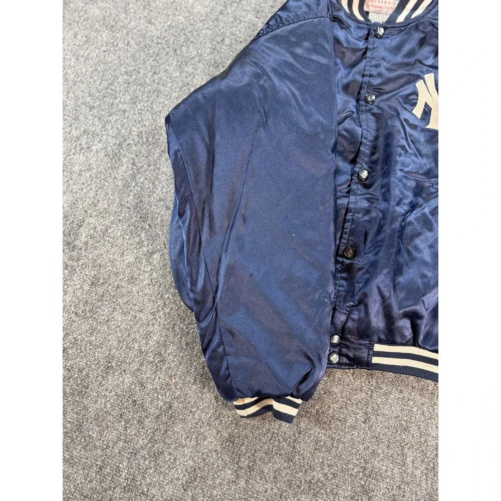 Vintage New York Yankees Jacket Youth Large Blue MLB Baseball Genuine Stuff‎ 90s
